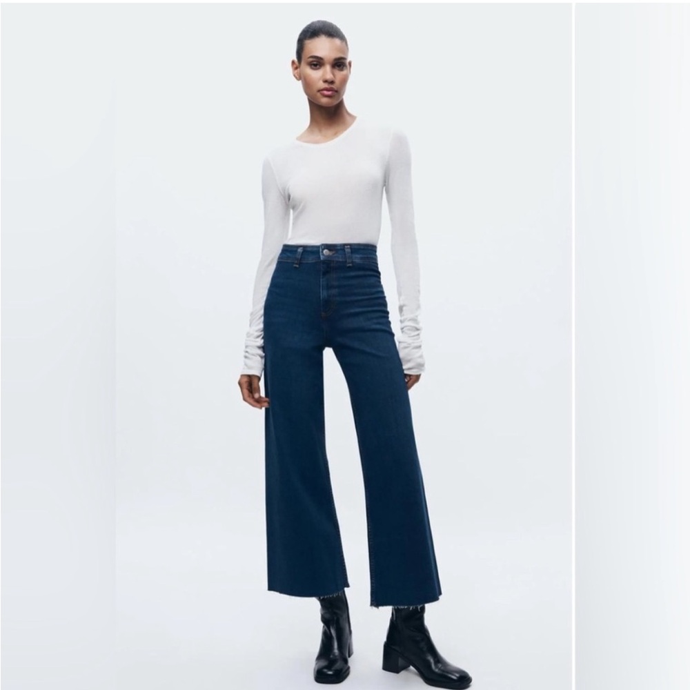 Zara Wide Leg Ankle Jean